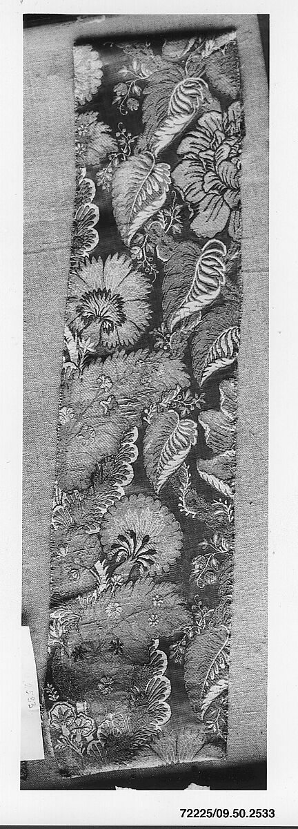 Piece, Silk and metal thread, Italian