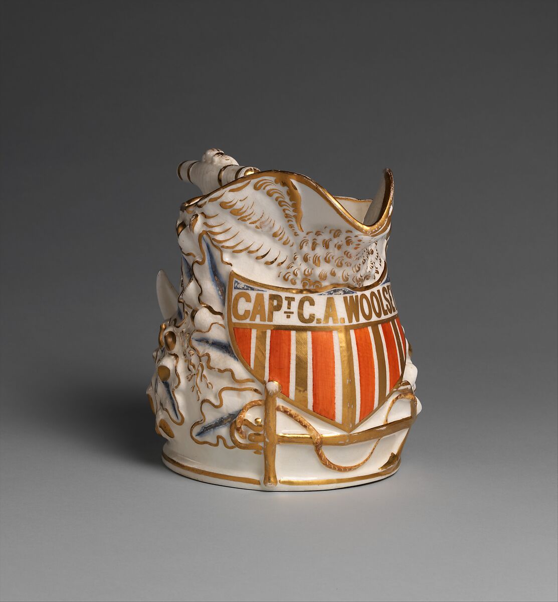 Pitcher, Charles Cartlidge and Company (1848–1856), Porcelain, American