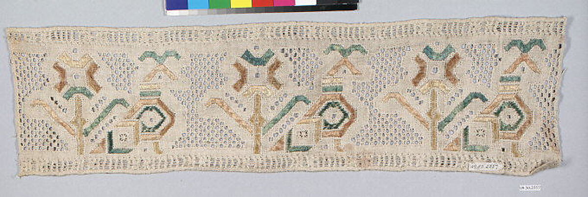 Strip, Drawnwork, silk, Hungarian or Slovakian 