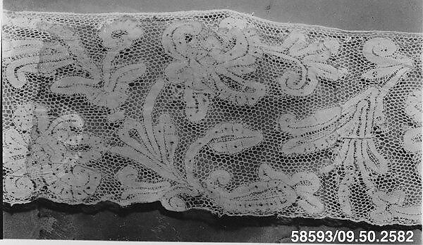 Strip, Bobbin lace, Milanese lace, Italian, Milan 