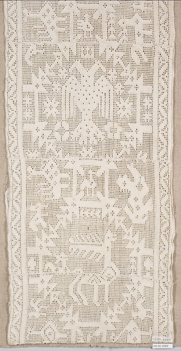 Drawnwork, Drawnwork, Italian, Sicily