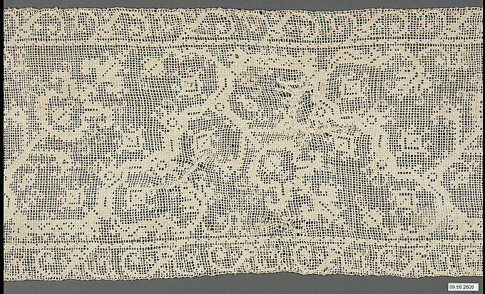 Strip, Embroidered net, buratto, Italian 