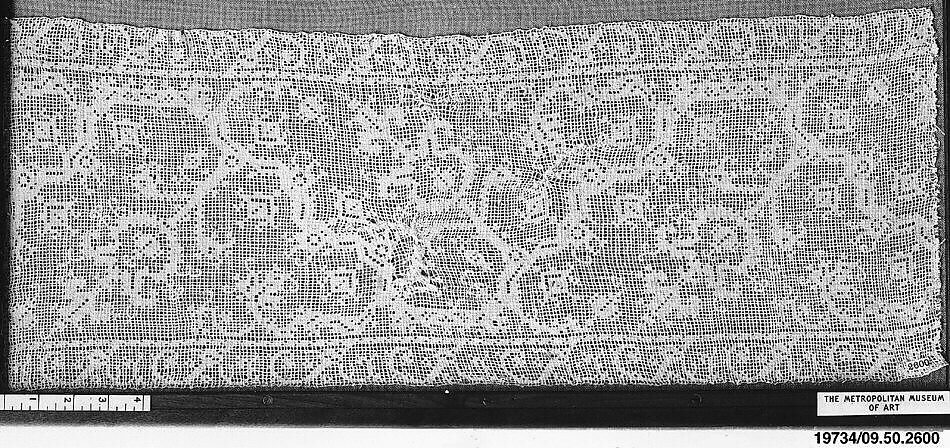 Strip, Embroidered net, buratto, Italian