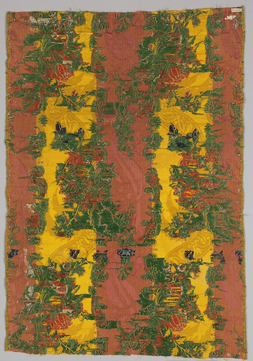 Piece, Silk and metal thread, Italian