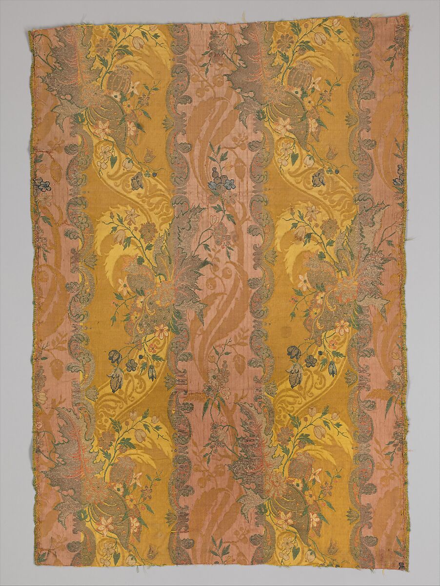 Piece, Silk and metal thread, Italian