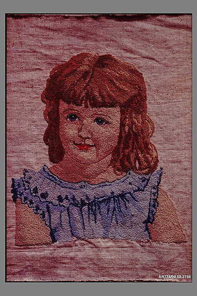 Portrait of a child, Wool on canvas, German 