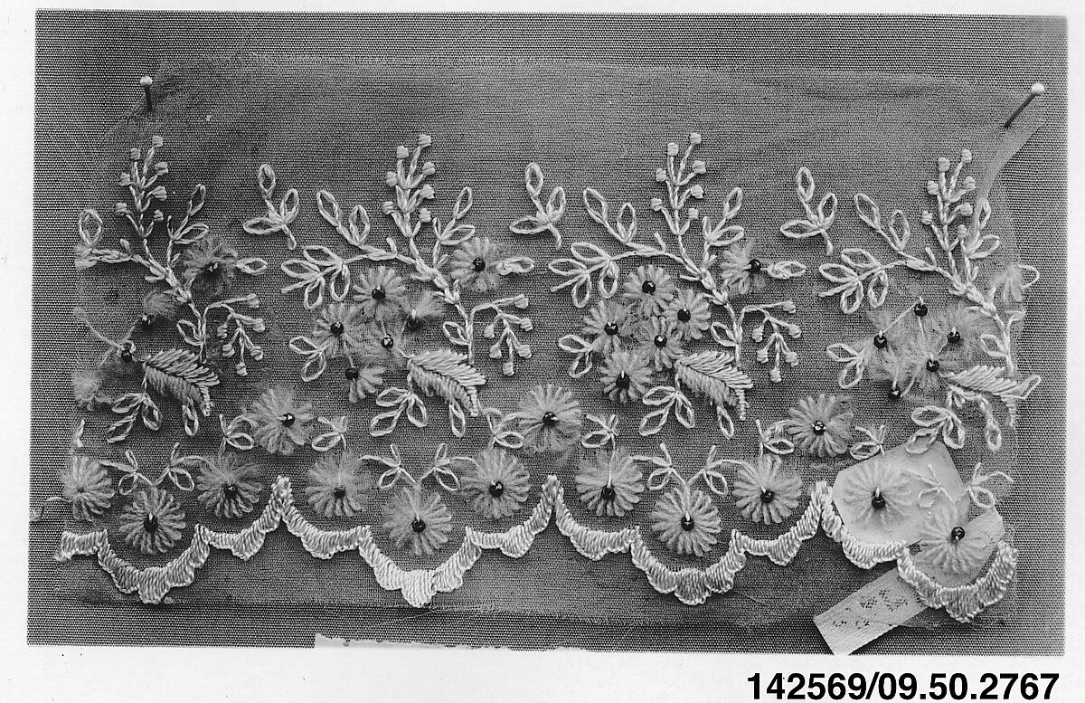 Border, Silk and wool, German 