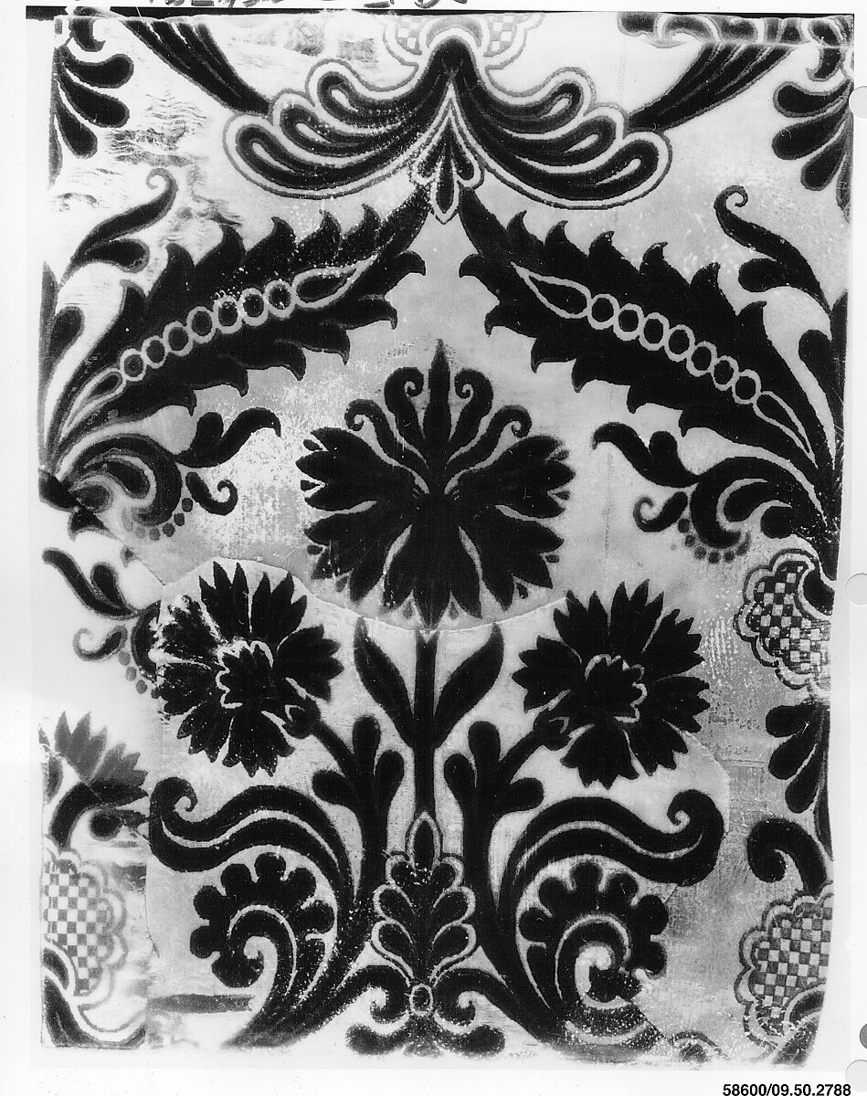 Piece, Silk and metal thread, Italian 