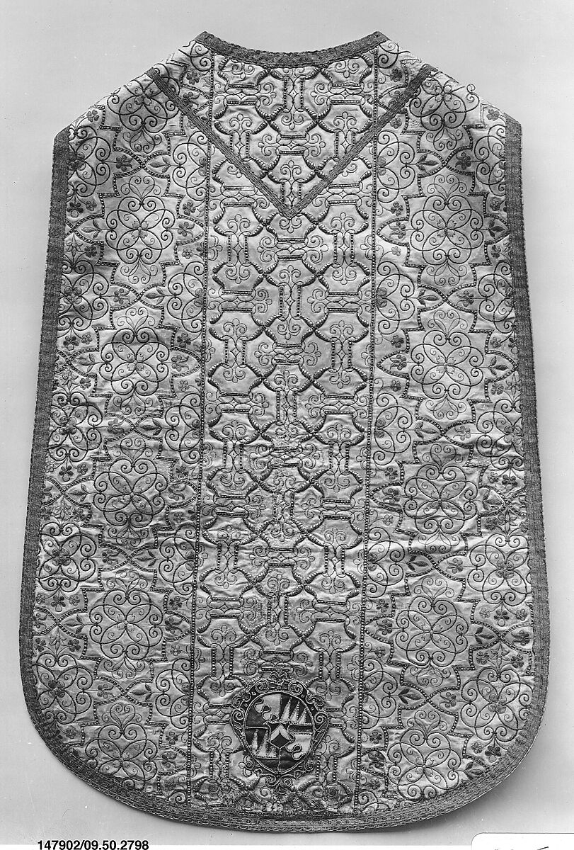 Chasuble, Silk and metal thread, Spanish 