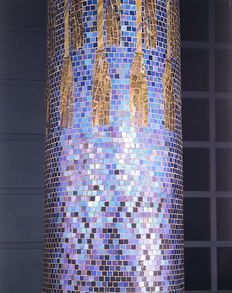 Column, Designed by Louis C. Tiffany (American, New York 1848–1933 New York), Mosaic, plaster, glass, and iron, American
