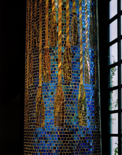 Column, Designed by Louis C. Tiffany (American, New York 1848–1933 New York), Mosaic, plaster, glass, and iron, American