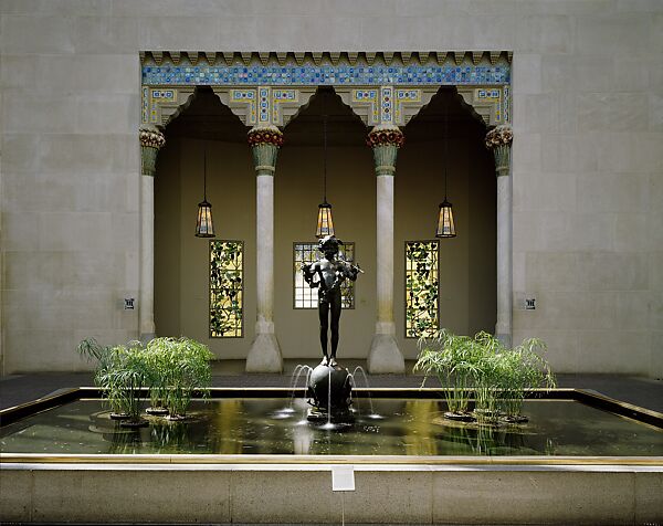 Column, Designed by Louis C. Tiffany (American, New York 1848–1933 New York), Mosaic, plaster, glass, and iron, American