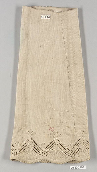 Stocking leg, Knitted lace, German 