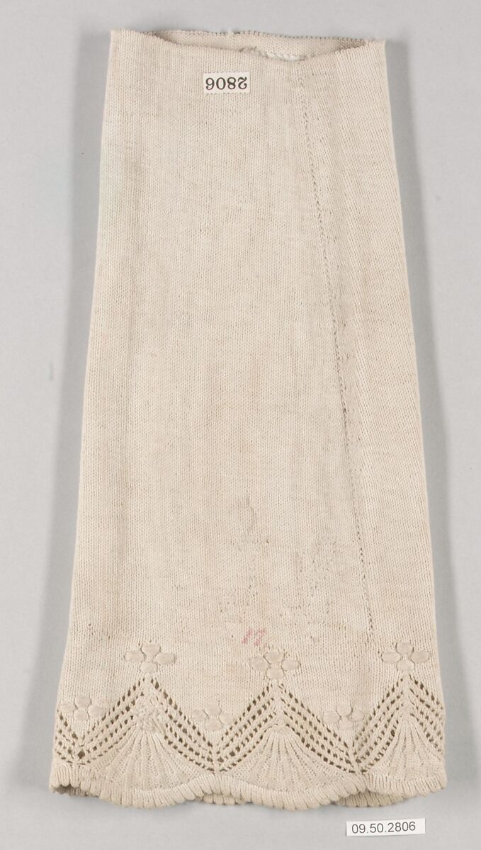 Stocking leg, Knitted lace, German