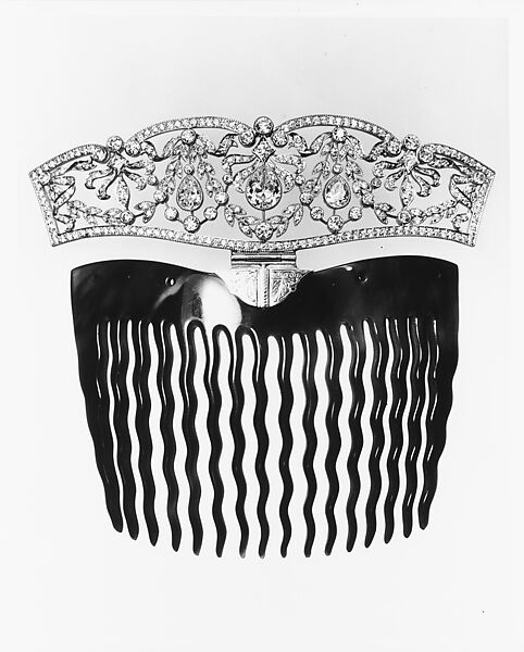 Comb, Tiffany &amp; Co. (American, New York, NY, 1837–present), Tortoiseshell, platinum, diamonds, American