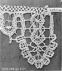 Fragment, Bobbin lace, Italian, possibly Genoa 