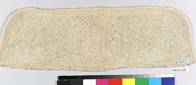 Cap fragment, Linen, Hungarian 