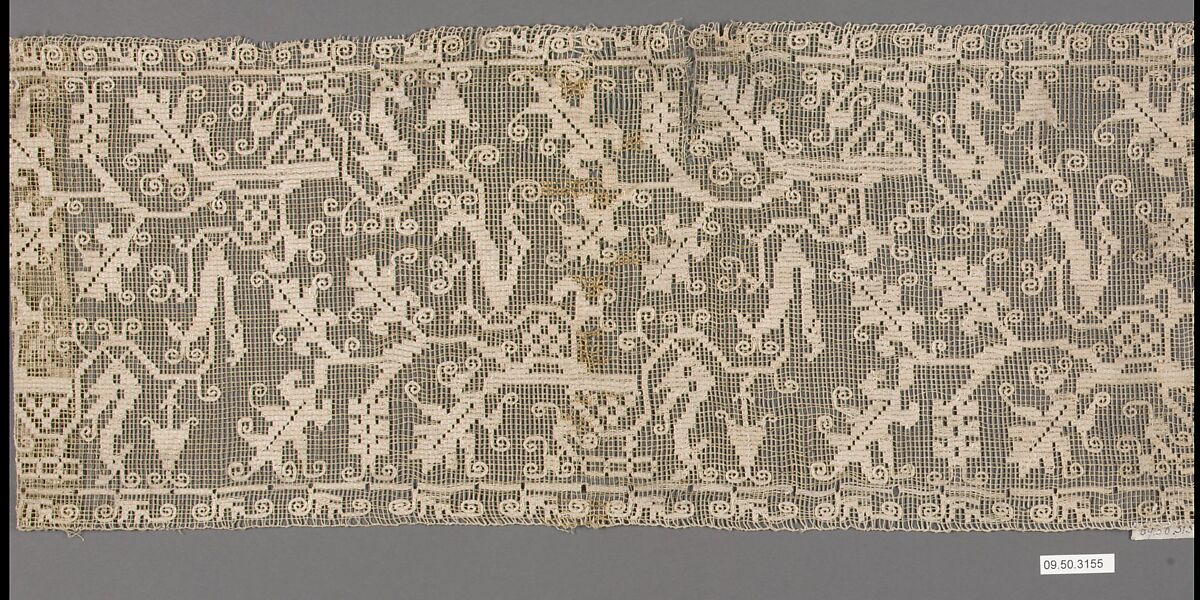 Strip, Embroidered net, buratto, punto à rammendo, Italian