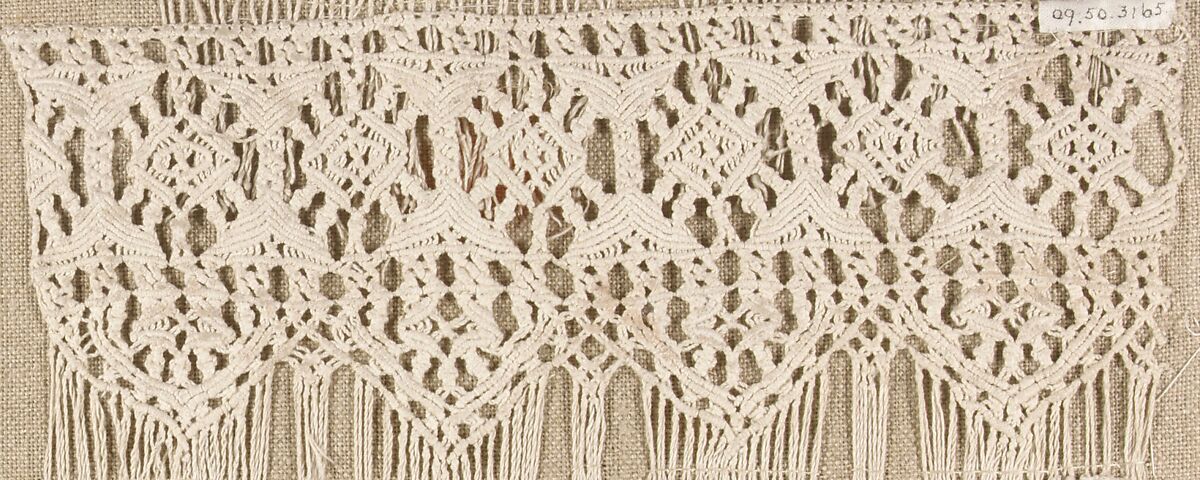 Fragment, Macrame, possibly Italian