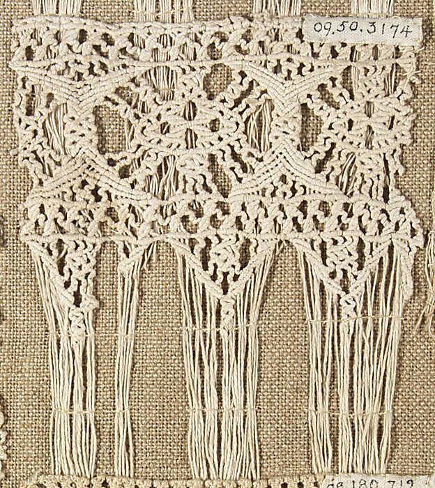 Fragment, Macramé, Italian or German 