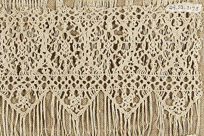 Fragment, Macramé, Italian 