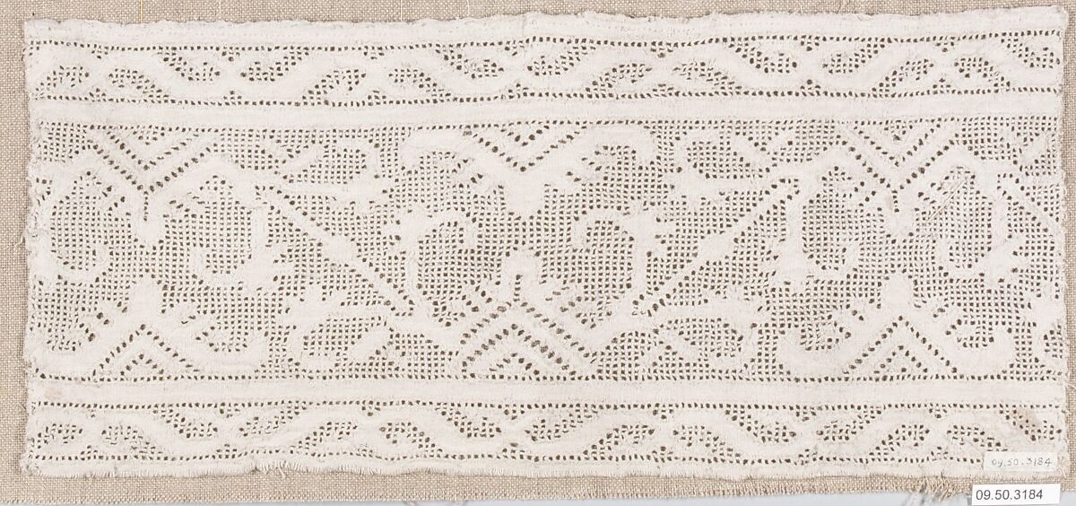 Band, Linen, drawnwork, Italian