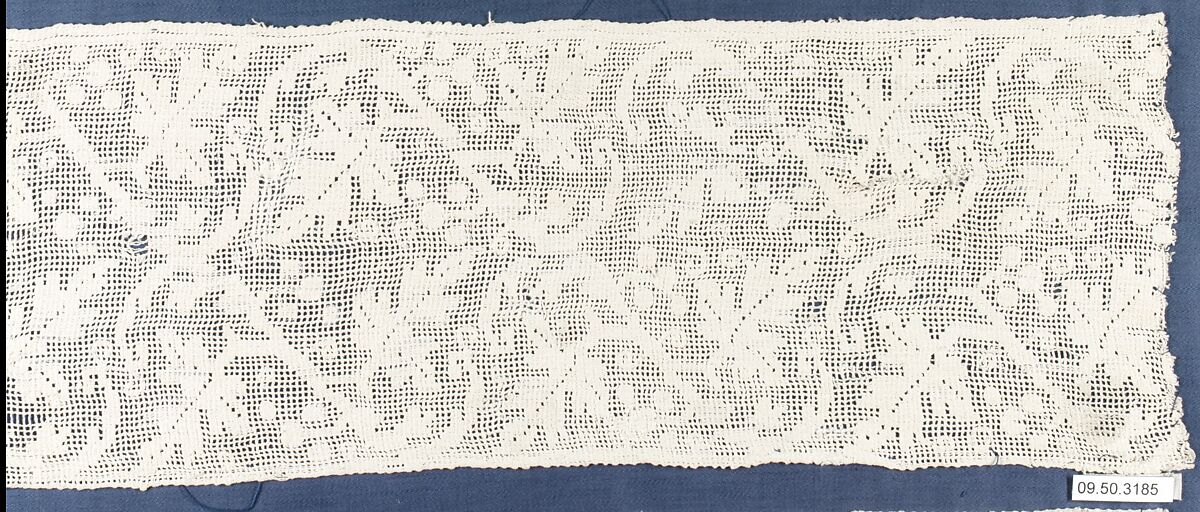 Border, Embroidered net, buratto, punto à rammendo, German