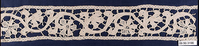 Strip, Bobbin lace, possibly German 