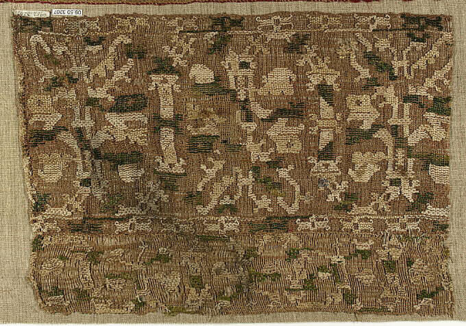 Fragment, Embroidered net, buratto, punto à rammendo, Italian, Abruzzi and Calabria 