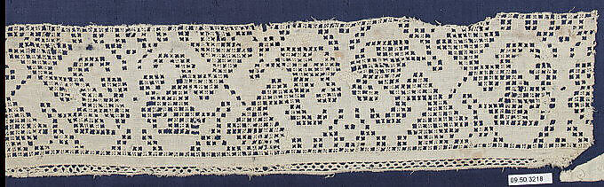 Fragment, Cutwork, Bohemian or Moravian 