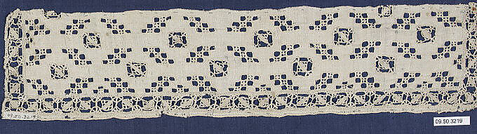 Fragment, Cutwork, Bohemian or Moravian 