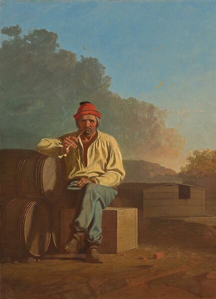 Mississippi Boatman, George Caleb Bingham (American, Augusta County, Virginia 1811–1879 Kansas City, Missouri), Oil on canvas, American 