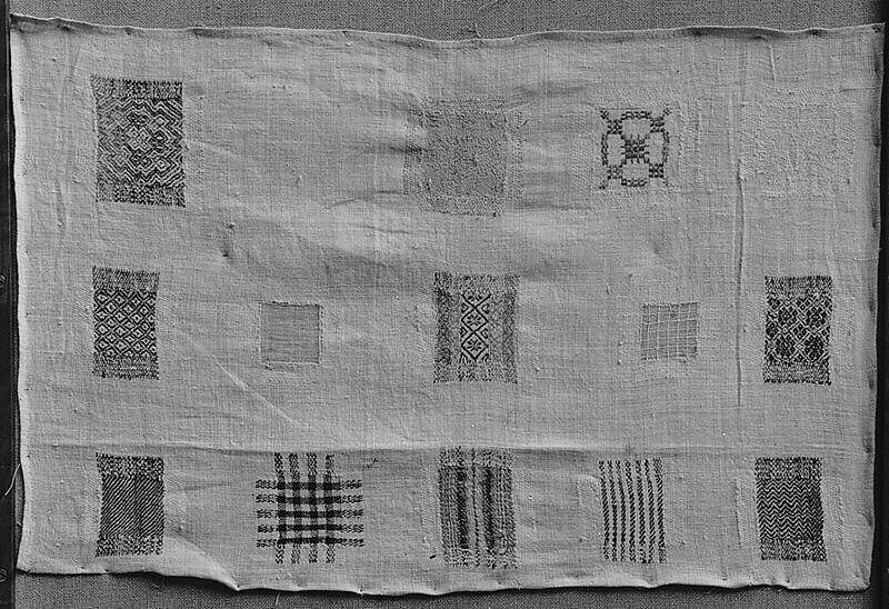 Sampler, Silk on linen, German 