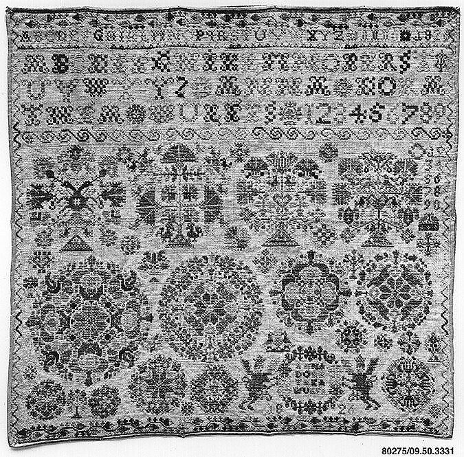 Sampler, Anna Dorothea Wulfs (German, active 1826), Silk on linen, German 