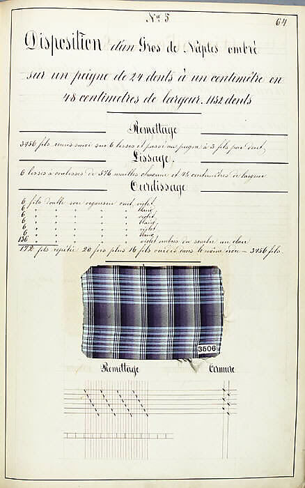 Théorie de la fabrication des étoffes de soie, Emile Klingholz, Silk, paper, French