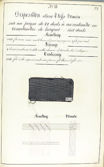 Théorie de la fabrication des étoffes de soie, Emile Klingholz, Silk, paper, French