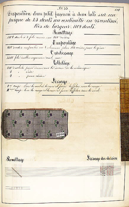 Théorie de la fabrication des étoffes de soie, Emile Klingholz, Silk, paper, French