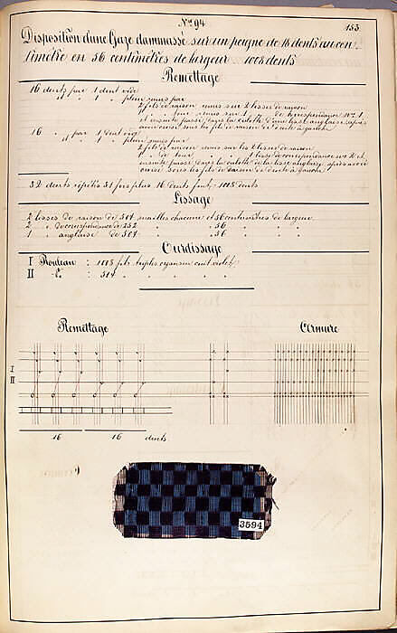 Théorie de la fabrication des étoffes de soie, Emile Klingholz, Silk, paper, French