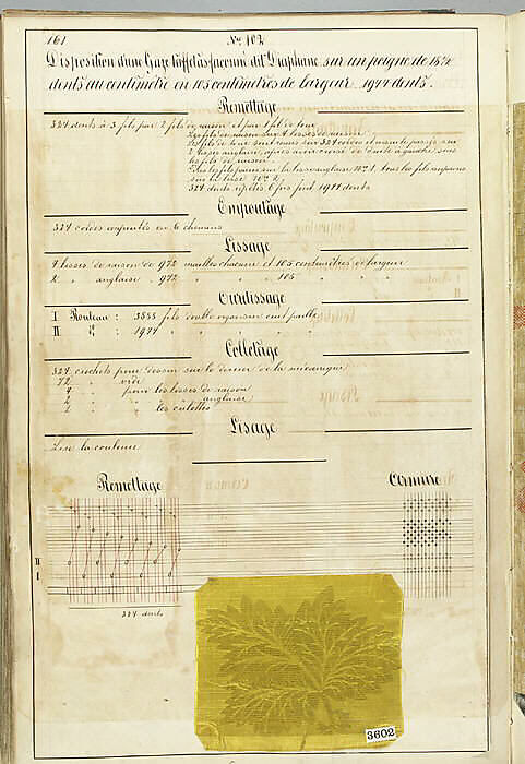 Théorie de la fabrication des étoffes de soie, Emile Klingholz, Silk, paper, French