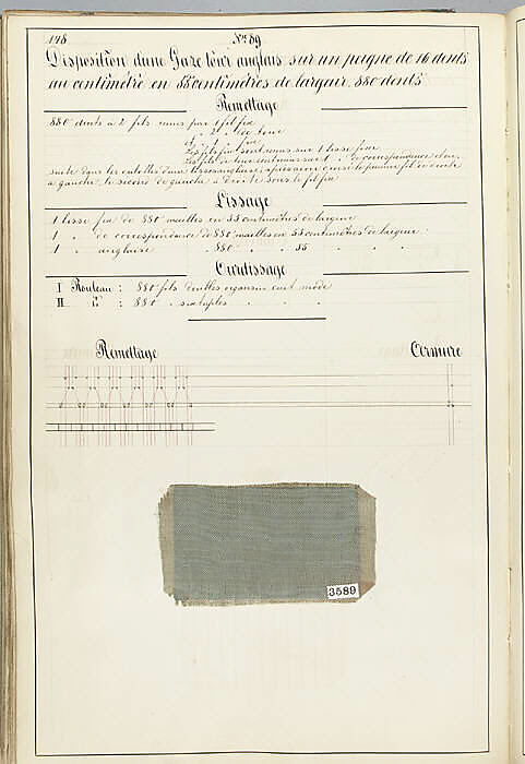 Théorie de la fabrication des étoffes de soie, Emile Klingholz, Silk, paper, French