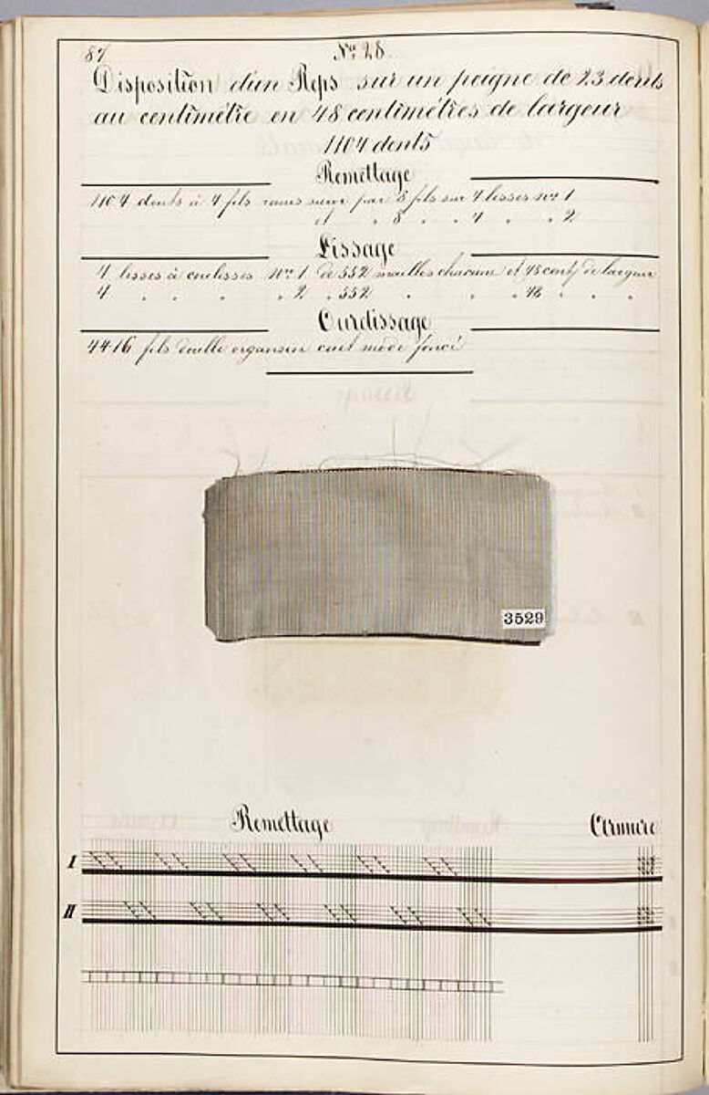 Théorie de la fabrication des étoffes de soie, Emile Klingholz, Silk, paper, French