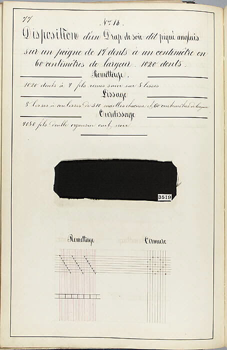 Théorie de la fabrication des étoffes de soie, Emile Klingholz, Silk, paper, French