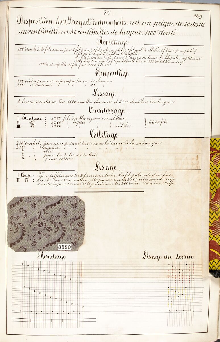 Théorie de la fabrication des étoffes de soie, Emile Klingholz, Silk, paper, French