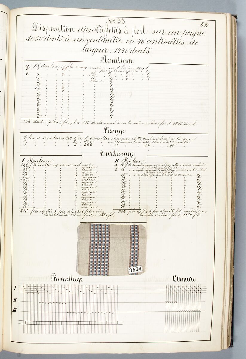 Théorie de la fabrication des étoffes de soie, Emile Klingholz, Silk, paper, French