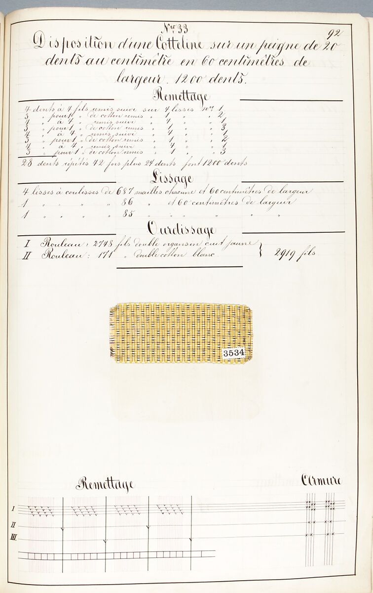 Théorie de la fabrication des étoffes de soie, Emile Klingholz, Silk, paper, French