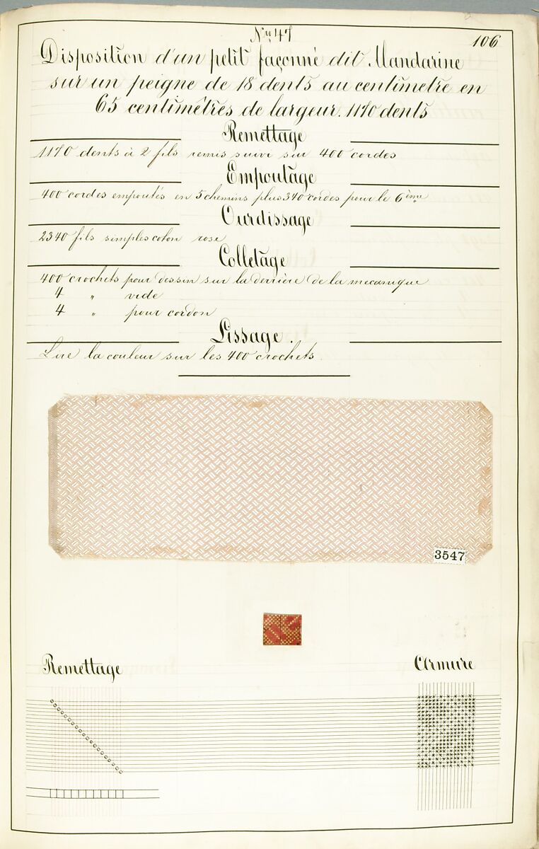 Théorie de la fabrication des étoffes de soie, Emile Klingholz, Silk, paper, French