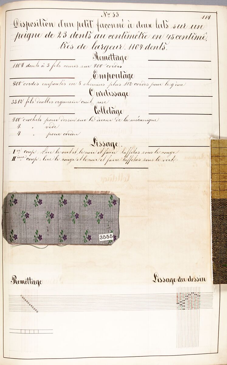 Théorie de la fabrication des étoffes de soie, Emile Klingholz, Silk, paper, French