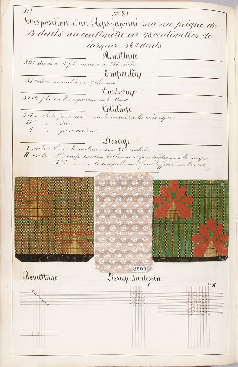 Théorie de la fabrication des étoffes de soie, Emile Klingholz, Silk, paper, French