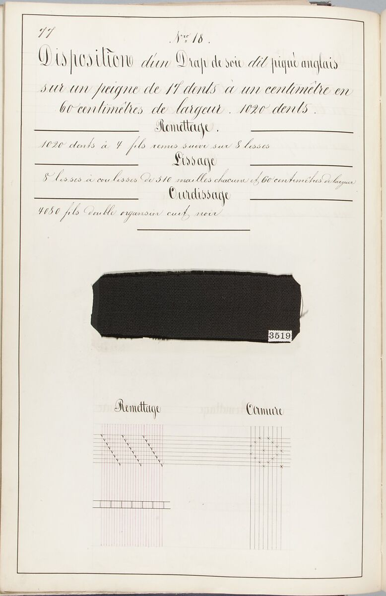 Théorie de la fabrication des étoffes de soie, Emile Klingholz, Silk, paper, French