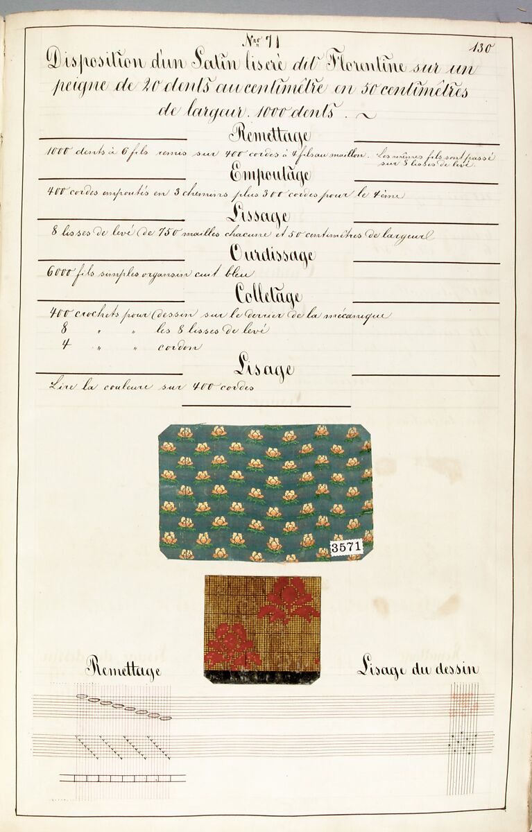 Théorie de la fabrication des étoffes de soie, Emile Klingholz, Silk, paper, French